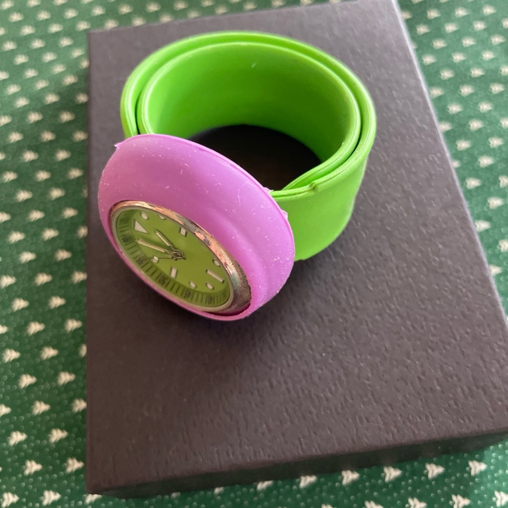 Green and Purple Silicone Watch